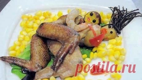 ДЕКОР - ЗА ЛЮБОВЬ !!! **Попросила мужа.... приготовить курицу для Девичника, он конечно изрядно постарался )))