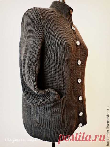 Купить Вязаный кардиган &quot;Чёрная загадка&quot; - вязаная кофта, кофта, вязание на заказ, черный, однотонный