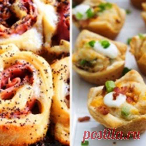 5 обалденно вкусных закусок из слоеного теста.Теперь точно знаю, чем побаловать домочадцев!