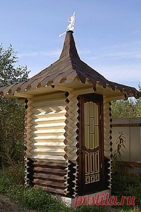 Как сделать креативный деревянный туалет для дачи