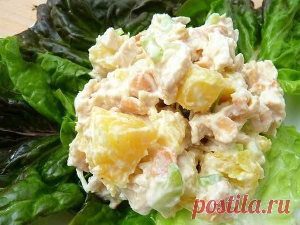 Салат из курицы с ананасами - Простые рецепты Овкусе.ру