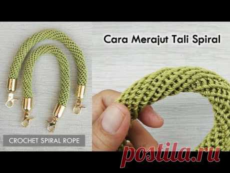 Tali Rajut Spiral : Crochet Spiral Rope and How To Attach The Hook - YouTube