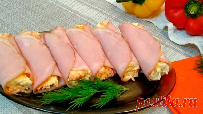 Рулетики из ветчины - 6 рецептов с сыром, чесноком, разными начинками