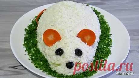 Новогодний САЛАТ МЫШКА Новогодний Стол 2020 Праздничный Салат Рецепт