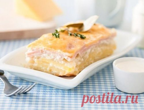 Картофельно-луковая запеканка в мультиварке