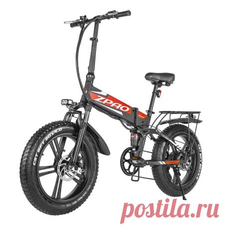 Zpao 20in fat tire folding electric bicycle 10ah 48v 500w one wheel electric bike 40km/h top speed city e bike Sale - Banggood.com