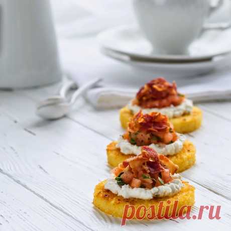 Полента с беконом