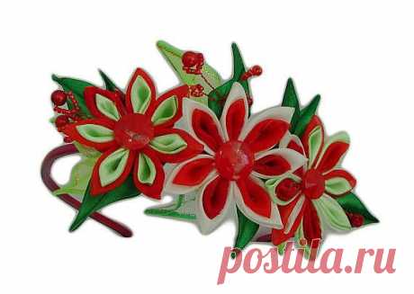 Kanzashi flower. Chic flower headband. Baby girl by Stephaana