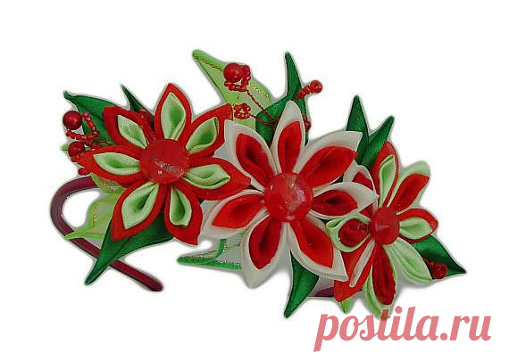 Kanzashi flower. Chic flower headband. Baby girl by Stephaana
