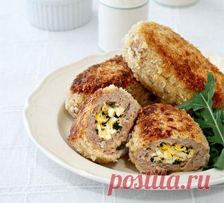 Зразы из свинины с начинкой из зелени