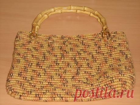 сумочка в технике обвязывания шнура