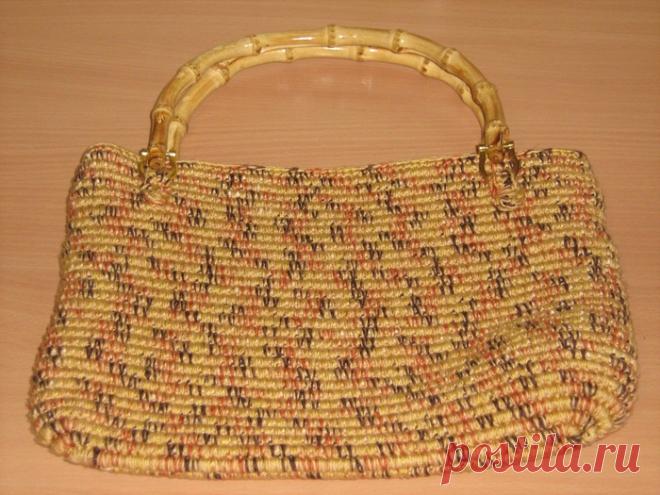 сумочка в технике обвязывания шнура