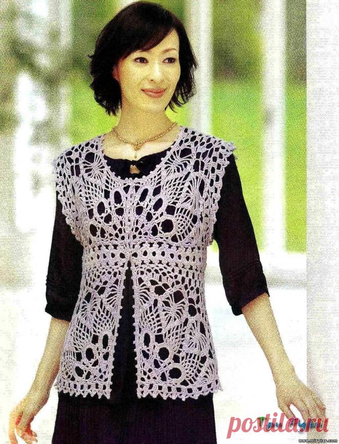 Летняя женская жилетка