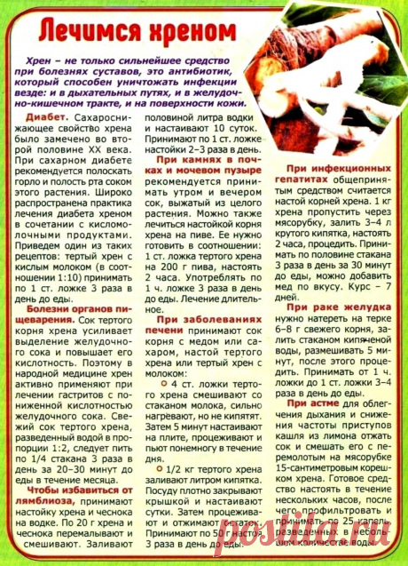 Лечимся хреном