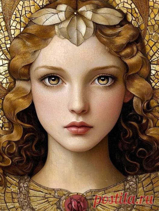 В золотом сиянии... Художник Арли Бишера