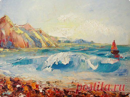 Как рисовать мастихином/Море. | Страна Мастеров
