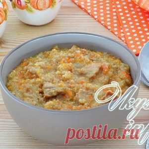 Пшеничная каша с мясом в мультиварке