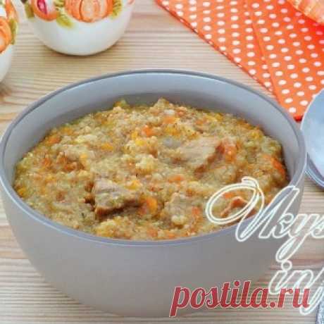 Пшеничная каша с мясом в мультиварке
