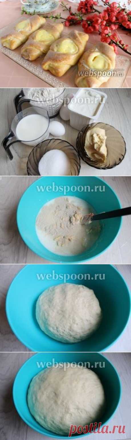 Булочки-кармашки с творогом.