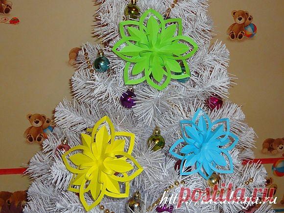 Объемные снежинки своими руками | Женский сайт "Идеальная"