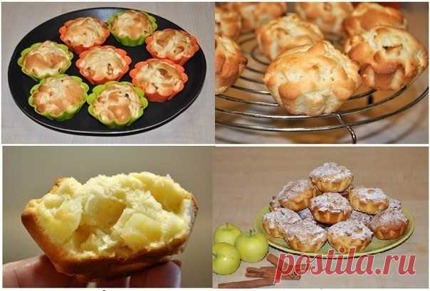 Сочные яблочные кексы.