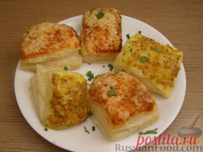 Рецепт: Слойки закусочные (в микроволновке) на RussianFood.com
