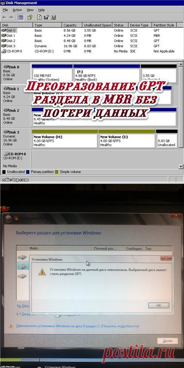 Как преобразовать GPT в MBR без потери данных | Soveti O Tom Kak Vse Prosto Sdelat