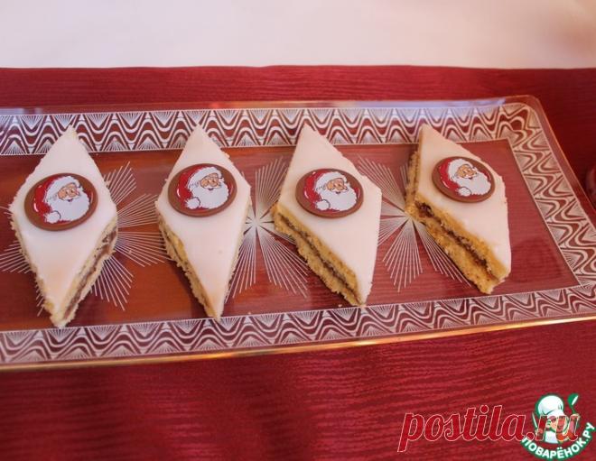 Печенье "Ромбики" с ореховой начинкой – кулинарный рецепт