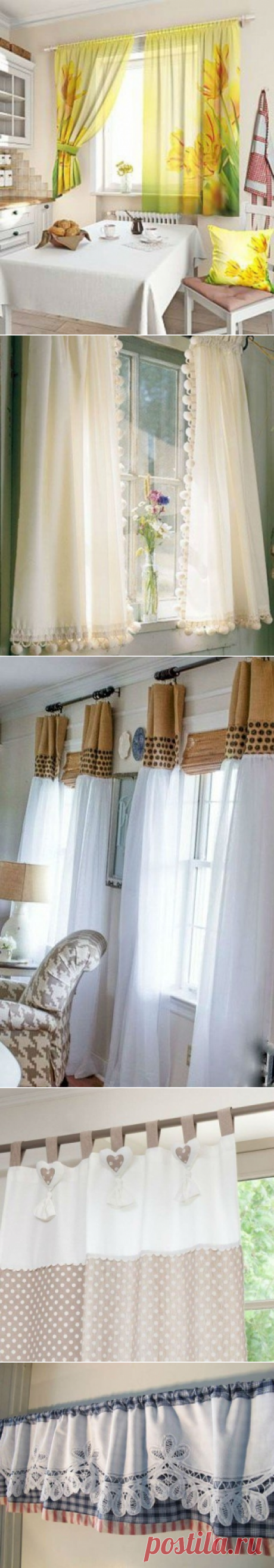 Идеи для пошива кухонных штор и занавесок