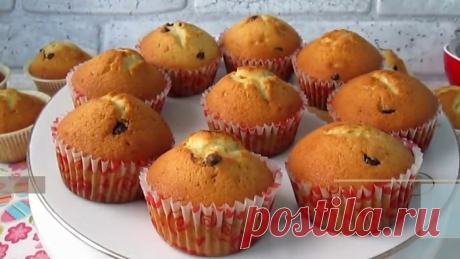 Пышные и вкусные кексы на сметане