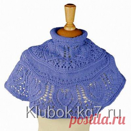 Шаль-фишю с листиками-листочками из Junghans-Wolle | Клубок