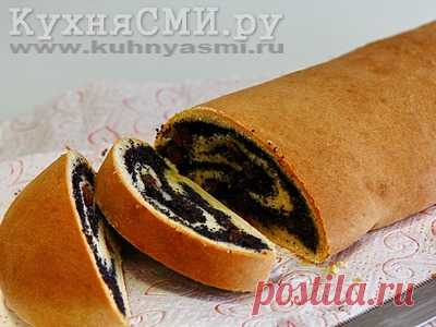 Маковый рулет из песочного теста не сметане