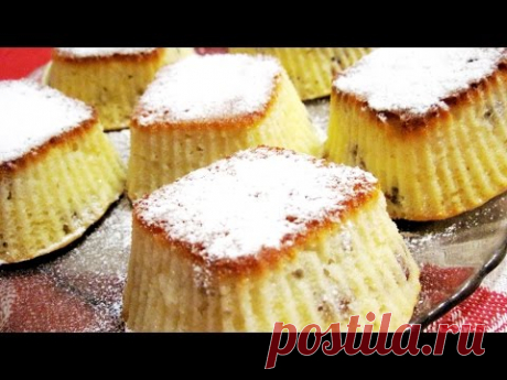 Творожные кексы - маффины с изюмом по-быстрому. Простой и быстрый рецепт