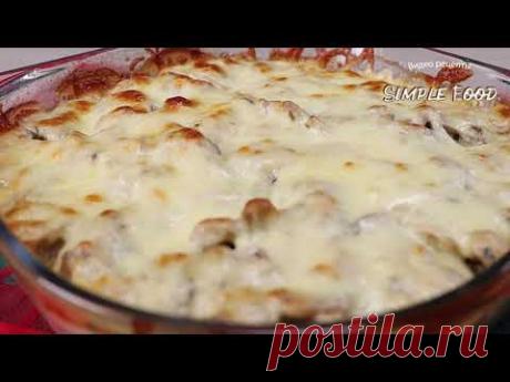 запеченный картофель с грибами