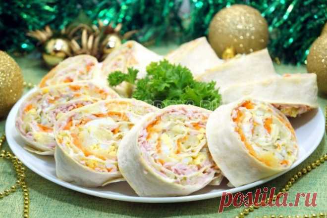 Вкусно, оригинально и потрясающе вкусно - Закуска «Оливье-рулет»