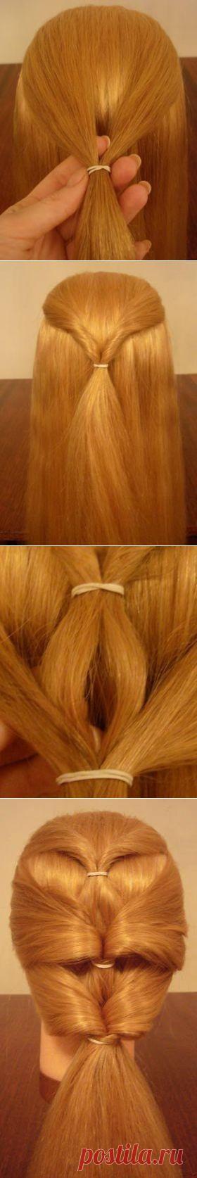 Необычная и быстрая прическа