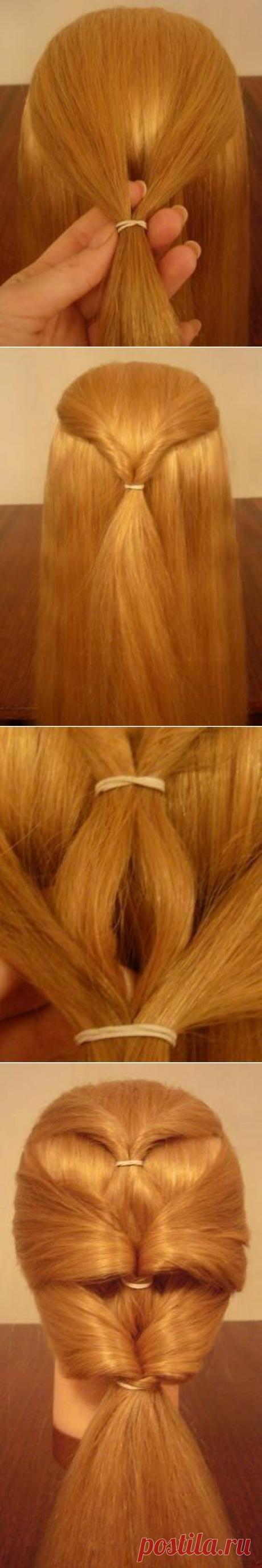 Необычная и быстрая прическа