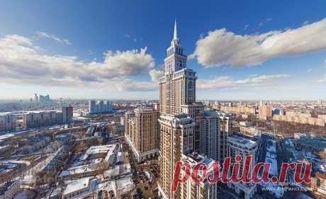 Жилой небоскреб Триумф-Палас | Фотогалерея | Москва | Сферические aэропанорамы, фотографии и 3D туры самых интересных и красивых городов и уголков нашей планеты, 360° панорамы вокруг света | проект AirPano.ru