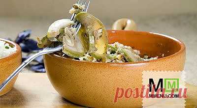 Овощи, тушенные с брынзой и орехами - кулинарный рецепт. Миллион Меню