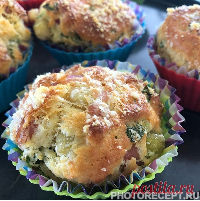 Маффины с горошком и прошутто рецепт с фото пошагово