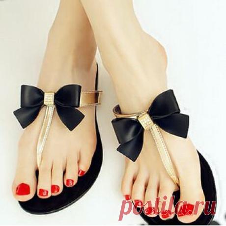 Sandals Picture - More Detailed Picture about {D&amp;T}New Arrival Women's Sandals &amp; Flip Flops Shoes Bow Women Flats Summer Sapatos Femininos Size36 40 Beige Black Picture in Sandals from D&amp;T Shop with you---Fashion Female Goods | Aliexpress.com | Alibaba Group