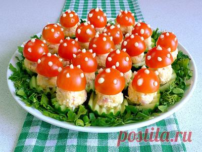 Закуска "Мухоморы"