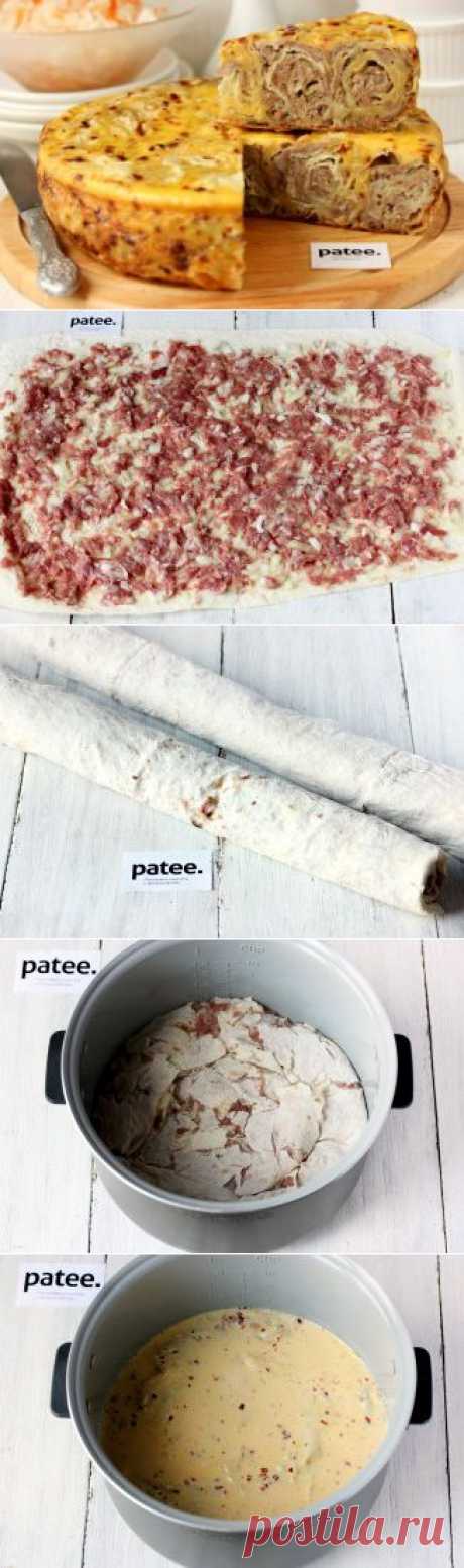 Мясной пирог Ленивец в мультиварке - рецепт для мультиварки - patee.ru