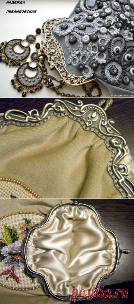 Как вшить сумочку в фермуар. МК