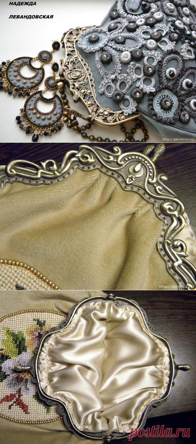 Как вшить сумочку в фермуар. МК