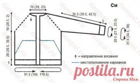 Женская вязаная толстовка с капюшоном (Вязание спицами) – Журнал Вдохновение Рукодельницы
