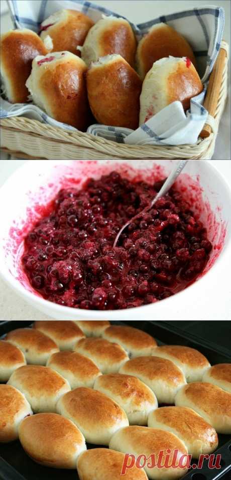 ПИРОЖКИ С БРУСНИКОЙ