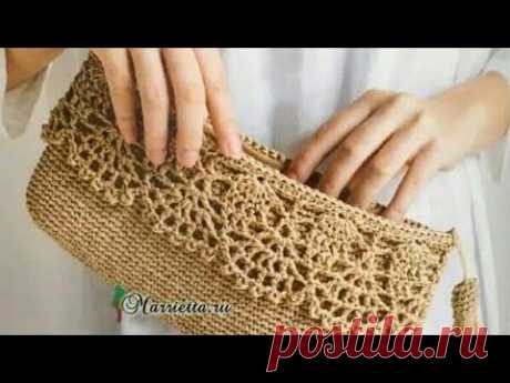 Sobre de mano tejido a crochet, con guarda paso a paso.