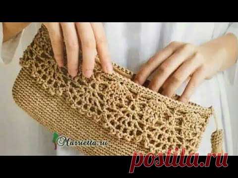 Sobre de mano tejido a crochet, con guarda paso a paso.