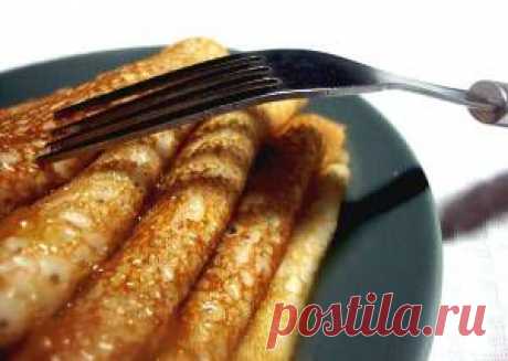 Блины на кефире: простой рецепт - Блины, блинчики . 1001 ЕДА вкусные рецепты с фото!